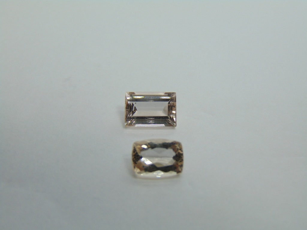 3.25ct Morganite 9x6mm 8x6mm