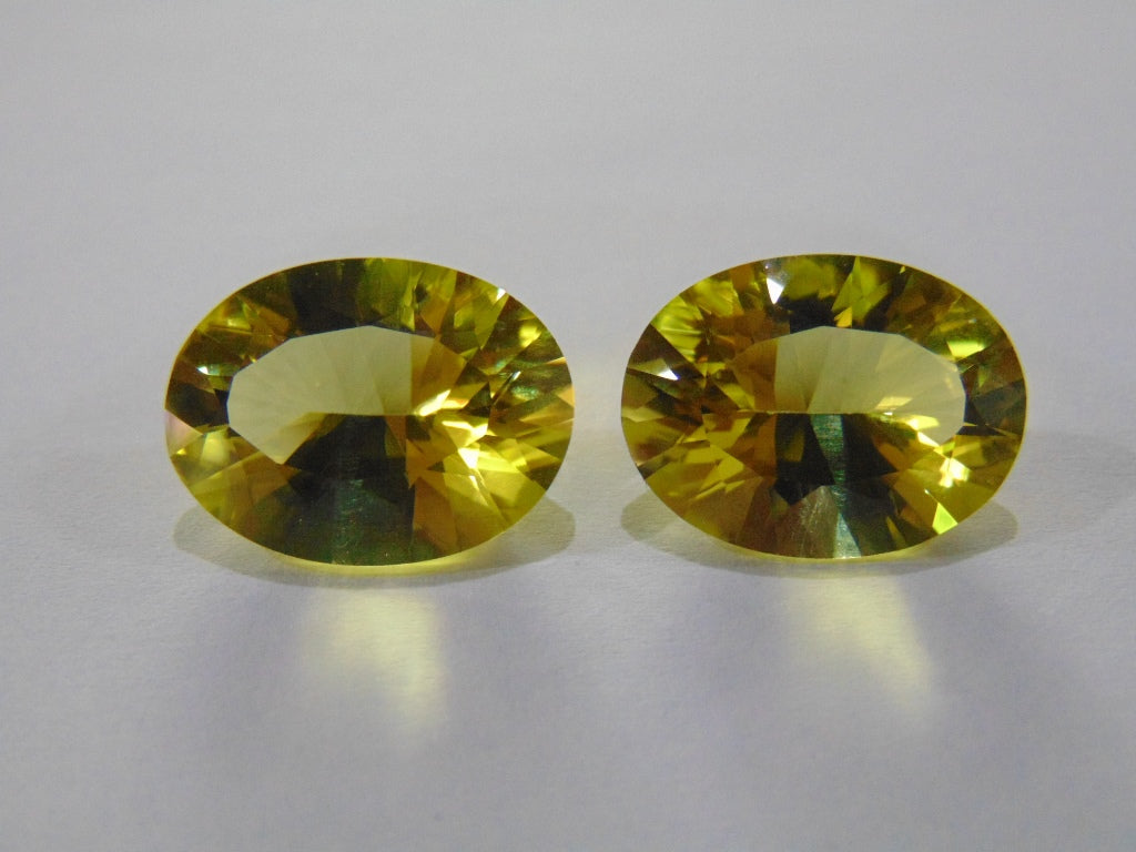 28.90ct Green Gold Pair 20x15mm