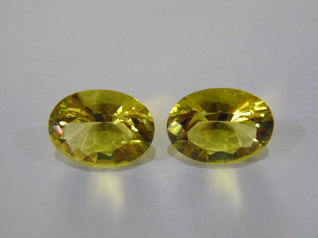 28.90ct Green Gold Pair 20x15mm