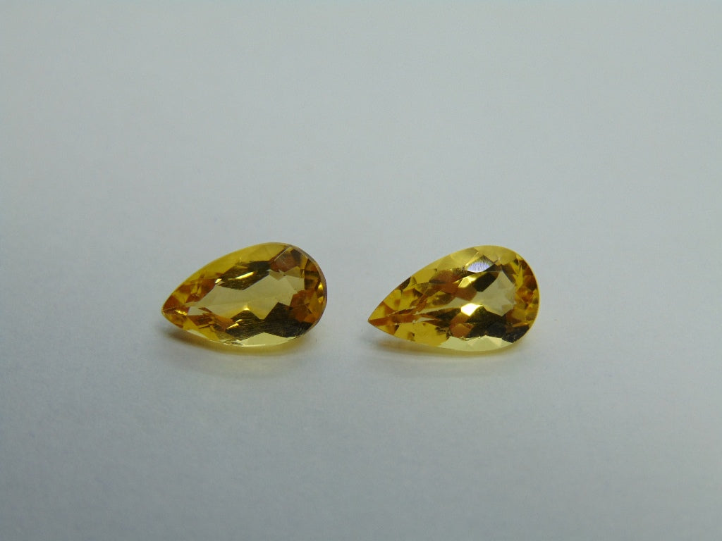 2.65ct Beryl Pair 10x6mm