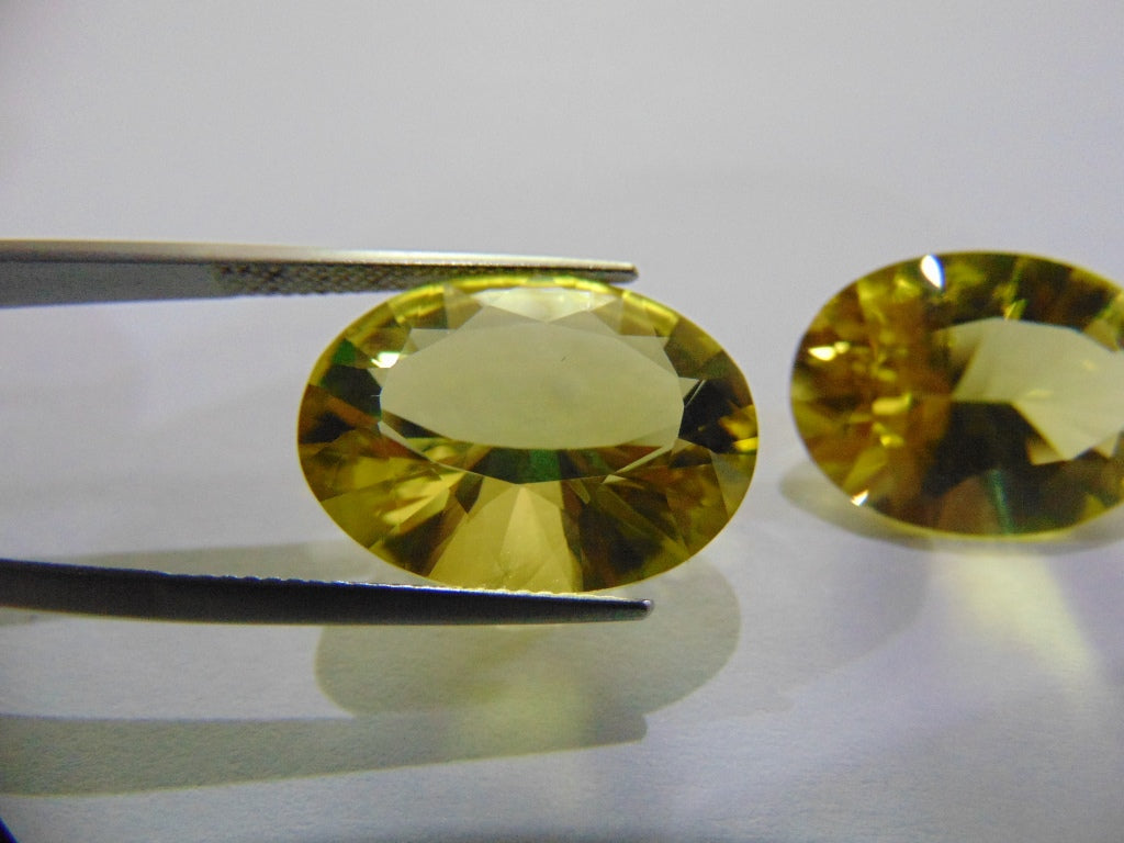 28.90ct Green Gold Pair 20x15mm