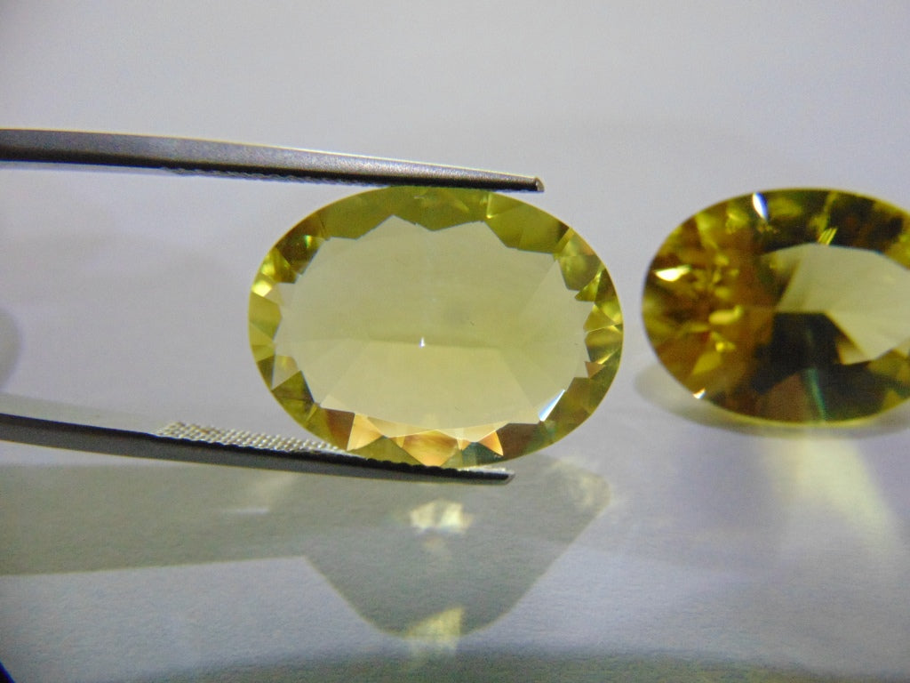 28.90ct Green Gold Pair 20x15mm