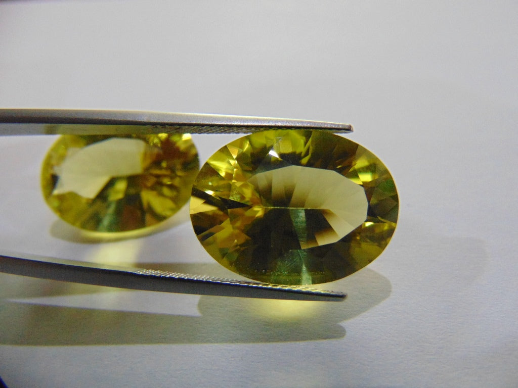 28.90ct Green Gold Pair 20x15mm