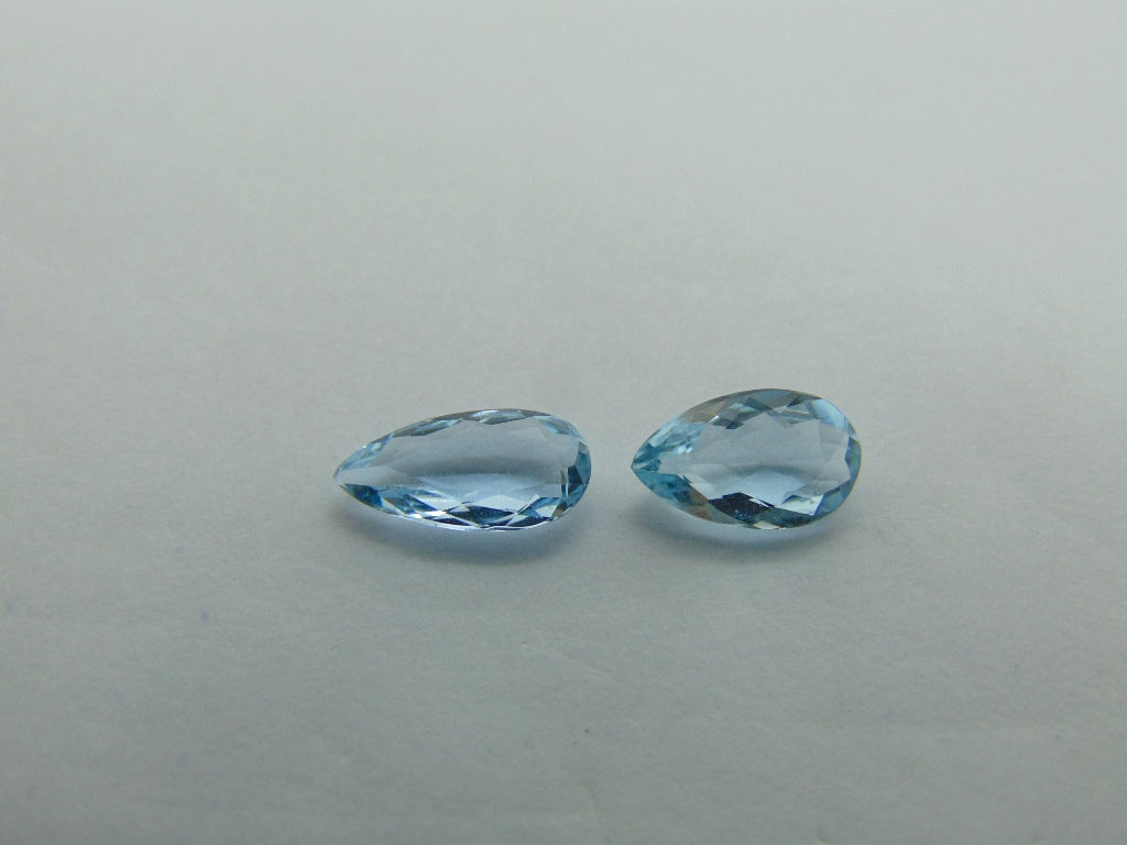 2,25 ct Aquamarine 11x5mm 10x5,5mm