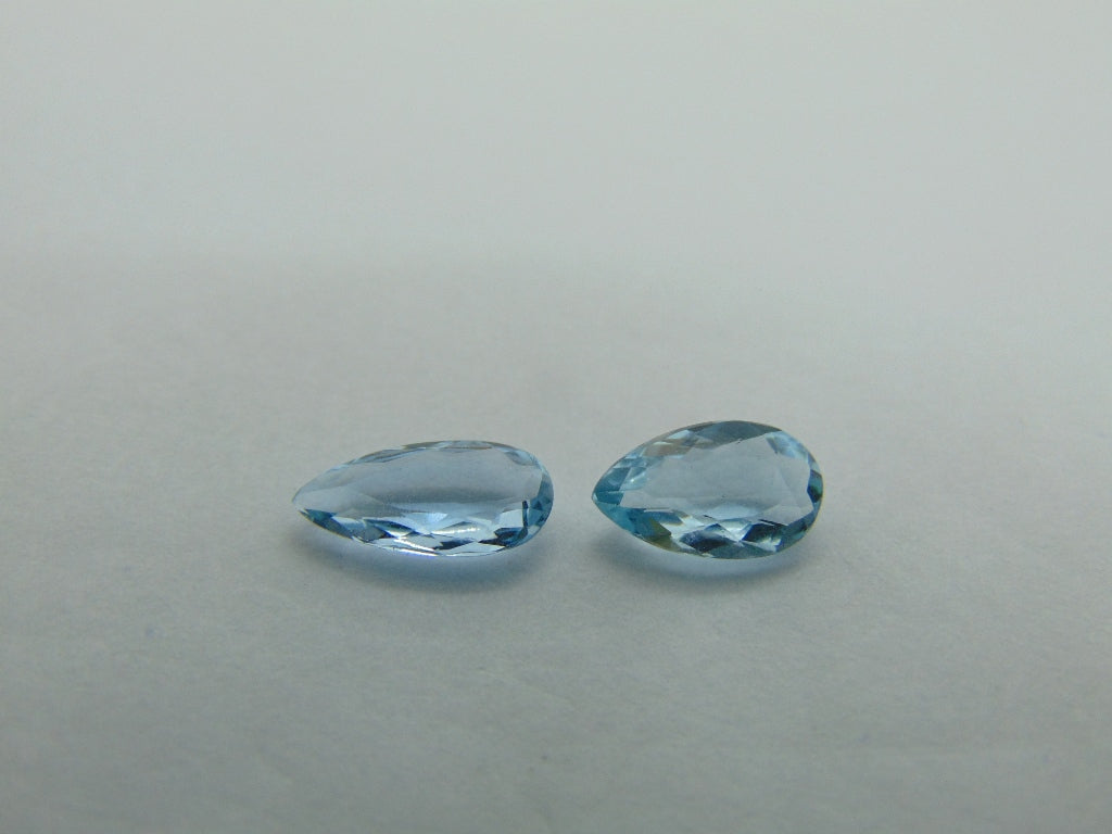 2,25 ct Aquamarine 11x5mm 10x5,5mm