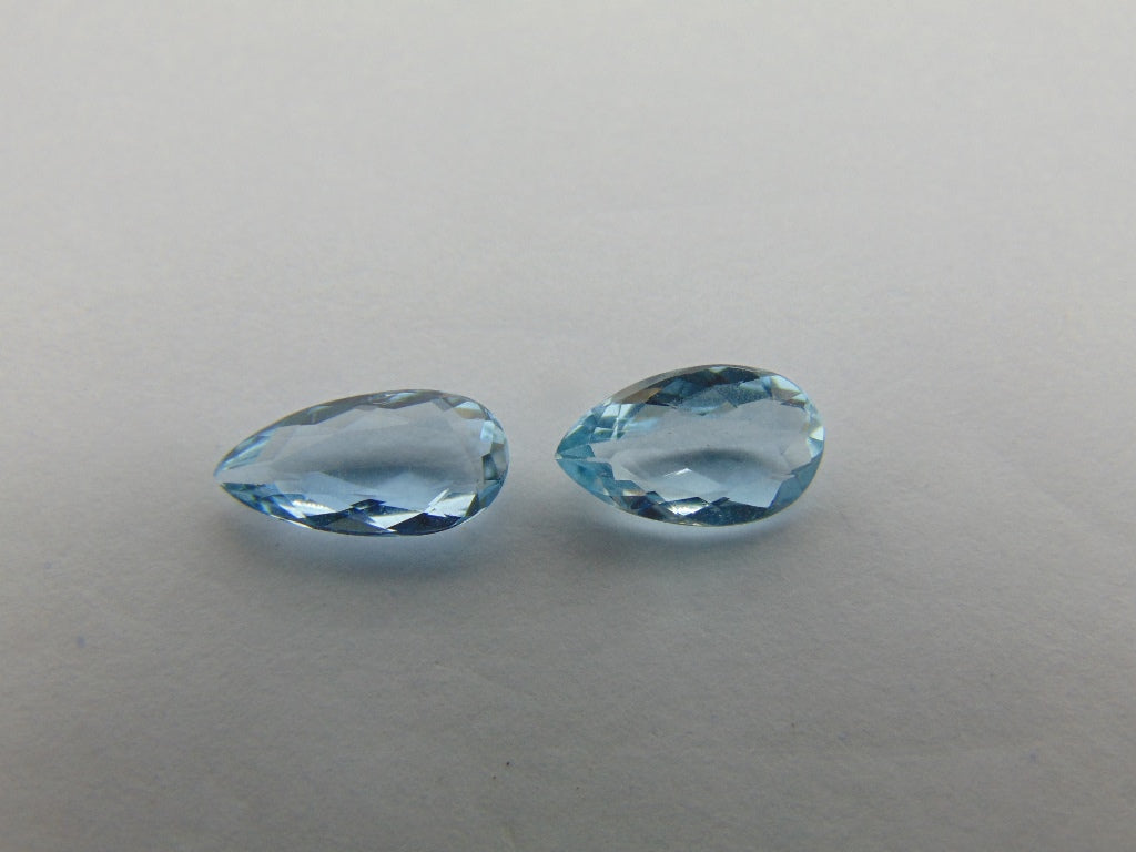 2,25 ct Aquamarine 11x5mm 10x5,5mm