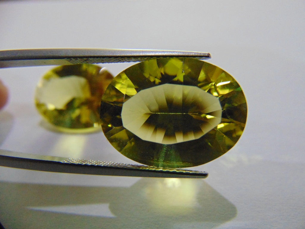 28.90ct Green Gold Pair 20x15mm