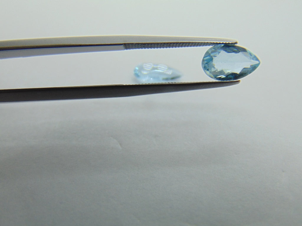 2,25 ct Aquamarine 11x5mm 10x5,5mm