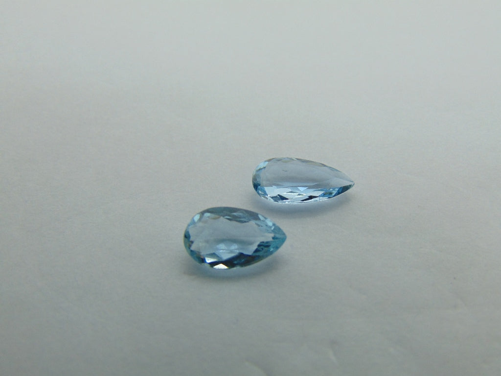 2,25 ct Aquamarine 11x5mm 10x5,5mm