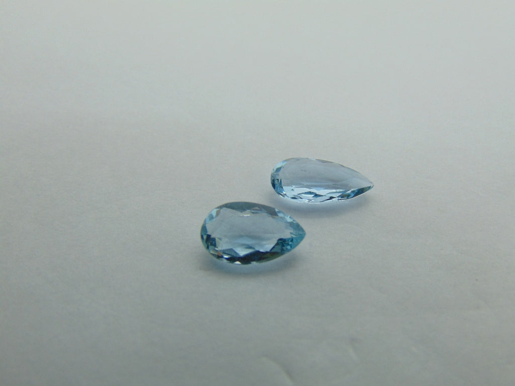 2,25 ct Aquamarine 11x5mm 10x5,5mm