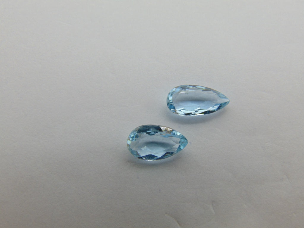 2,25 ct Aquamarine 11x5mm 10x5,5mm