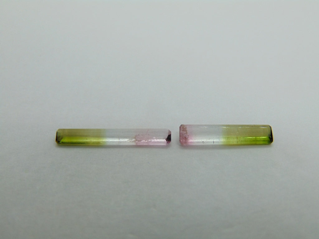 1.60ct Tourmaline Bicolor 19x13mm 15x3mm