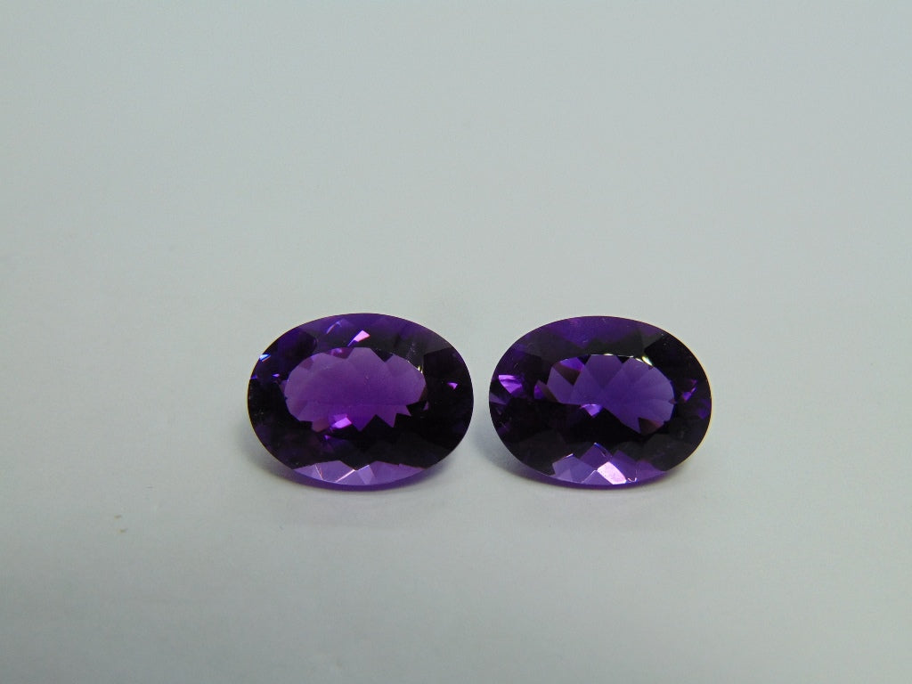 24.50ct Amethyst Pair 18x13mm