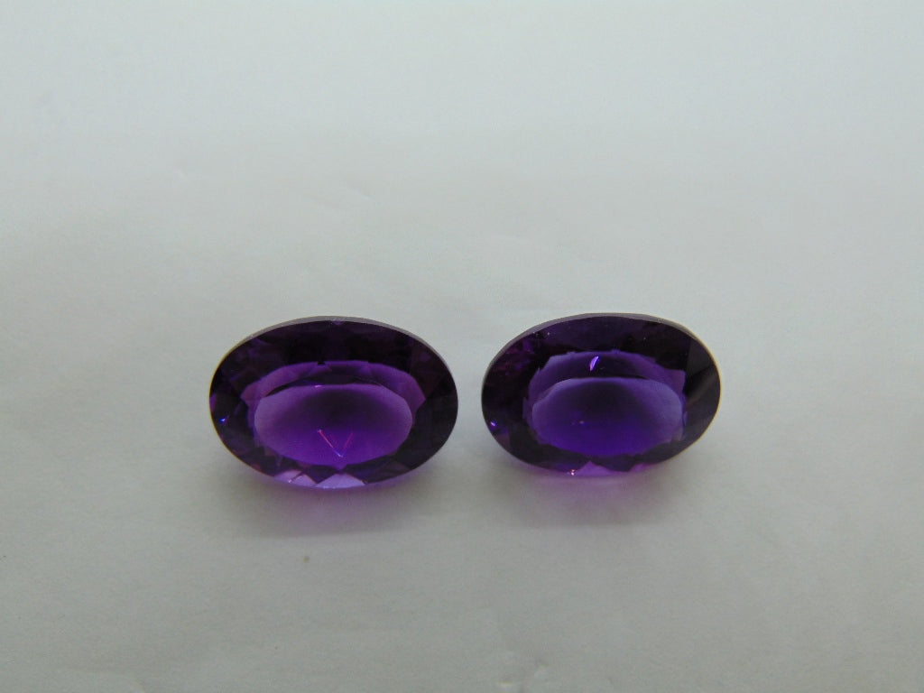 24.50ct Amethyst Pair 18x13mm