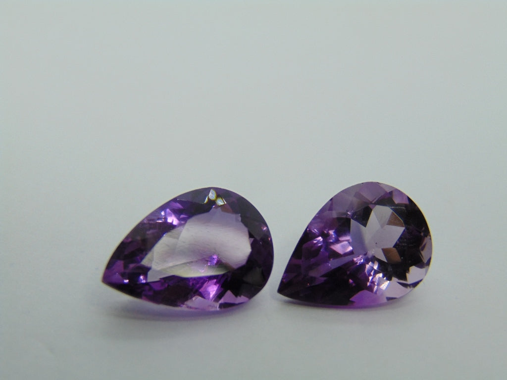 13.40ct Amethyst Bicolor 16x11mm 15x11mm