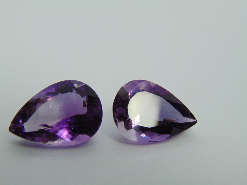 13.40ct Amethyst Bicolor 16x11mm 15x11mm