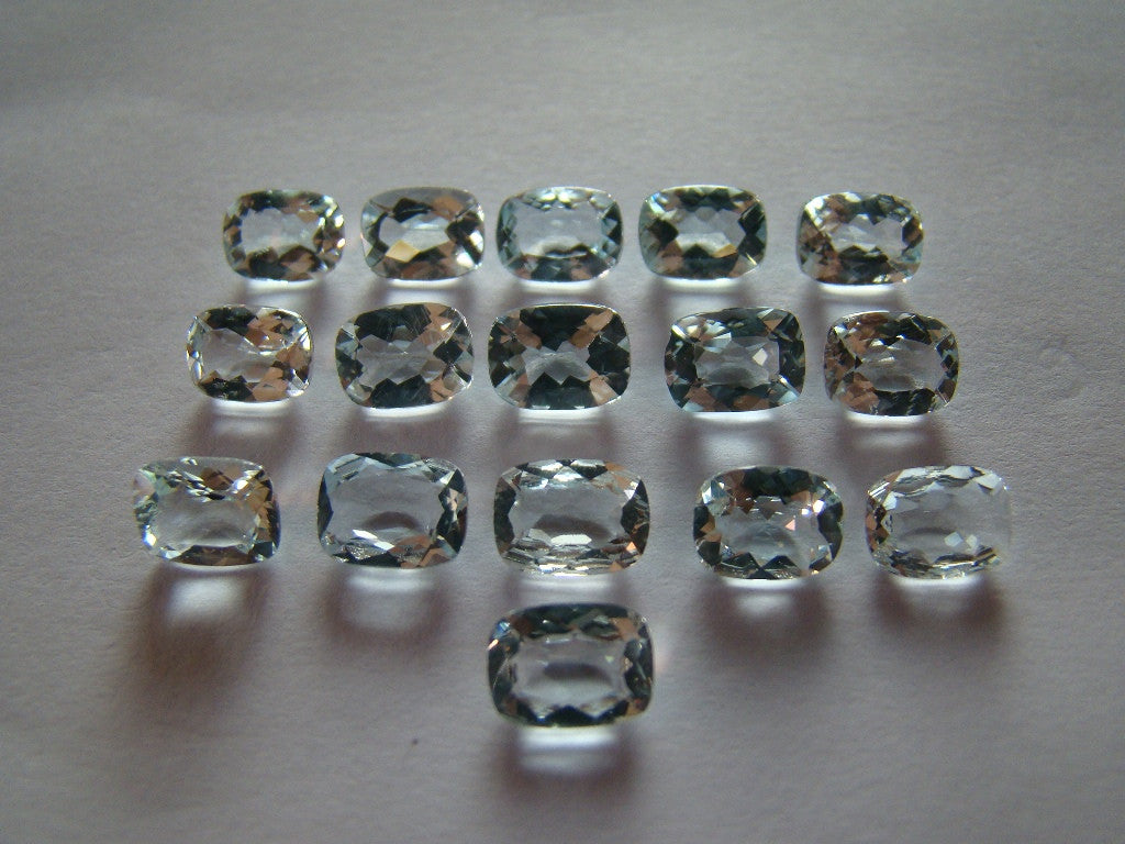 Lote Aquamarine 17ct calibrado 8x6mm