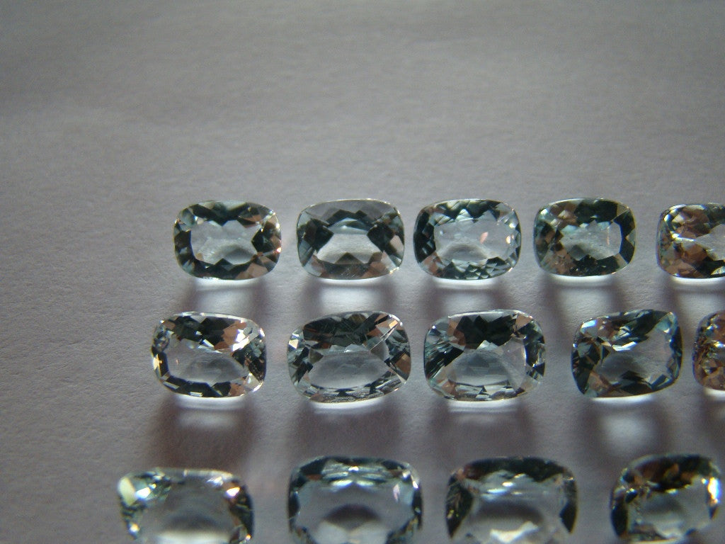 Lote Aquamarine 17ct calibrado 8x6mm