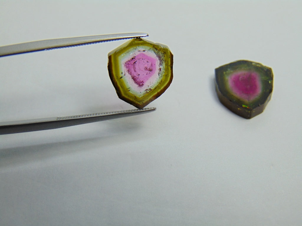 9.22ct Watermelon Tourmaline 12mm 13mm