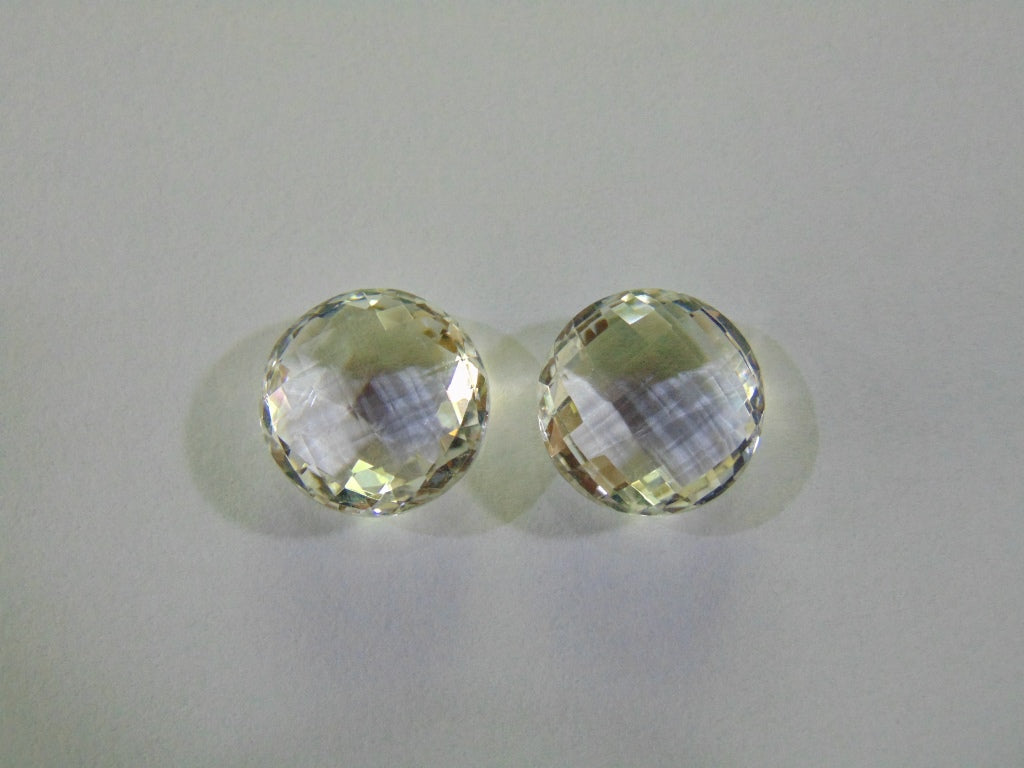 35.10ct Quartzo Cristal Par 18mm