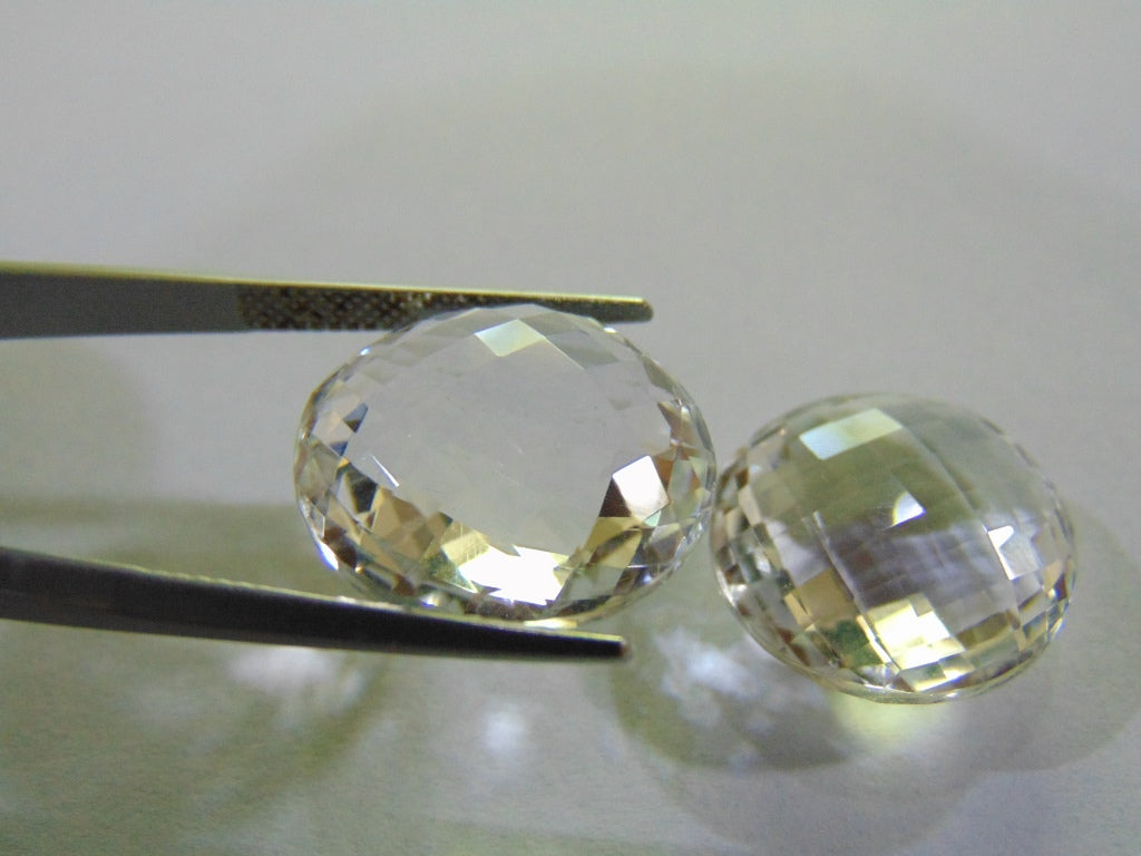 35.10ct Quartzo Cristal Par 18mm