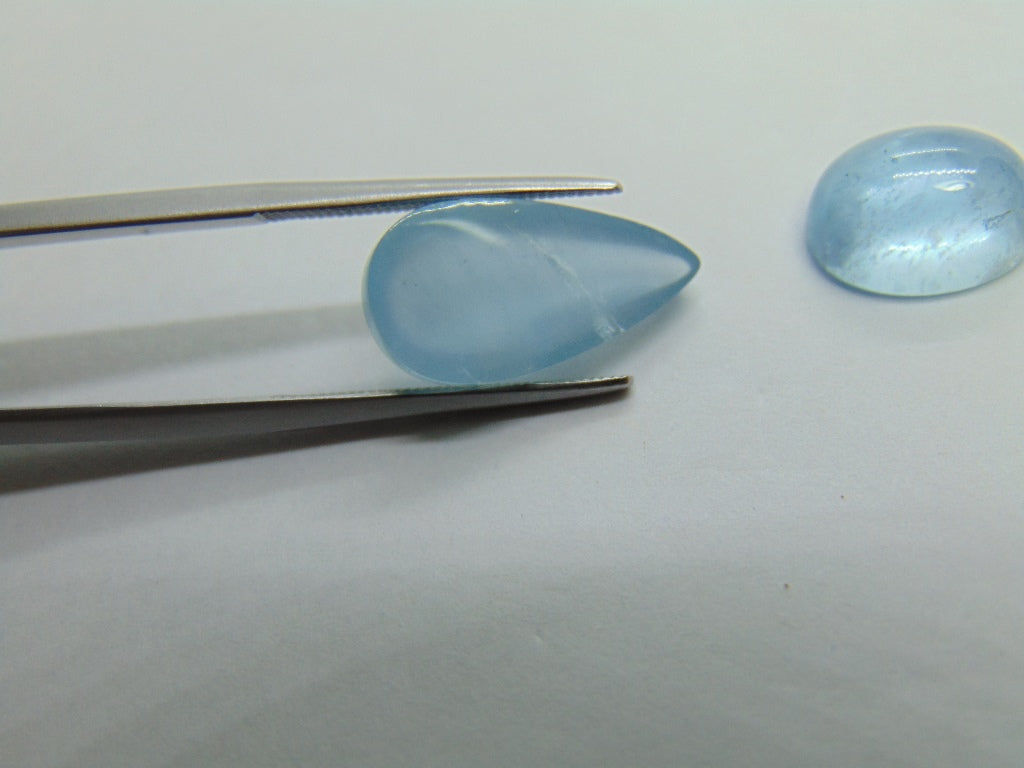 12.50ct Aquamarine Cabochon 18x9mm 12x10mm