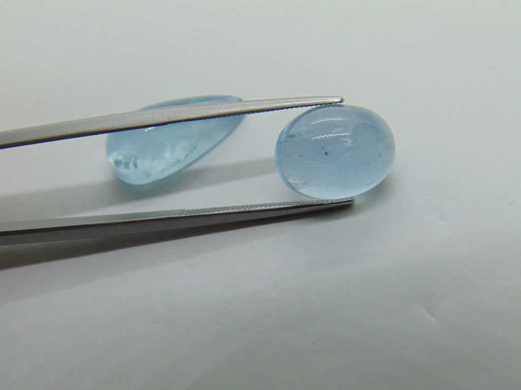 12.50ct Aquamarine Cabochon 18x9mm 12x10mm