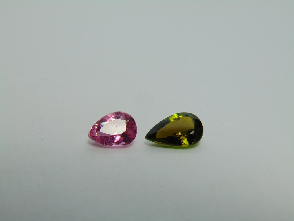 Turmalina 2,60ct 8x6mm 10x6mm