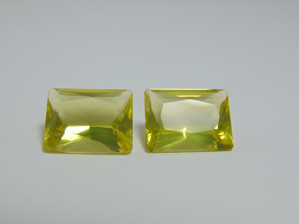 24cts Quartz (Green Gold) Pair