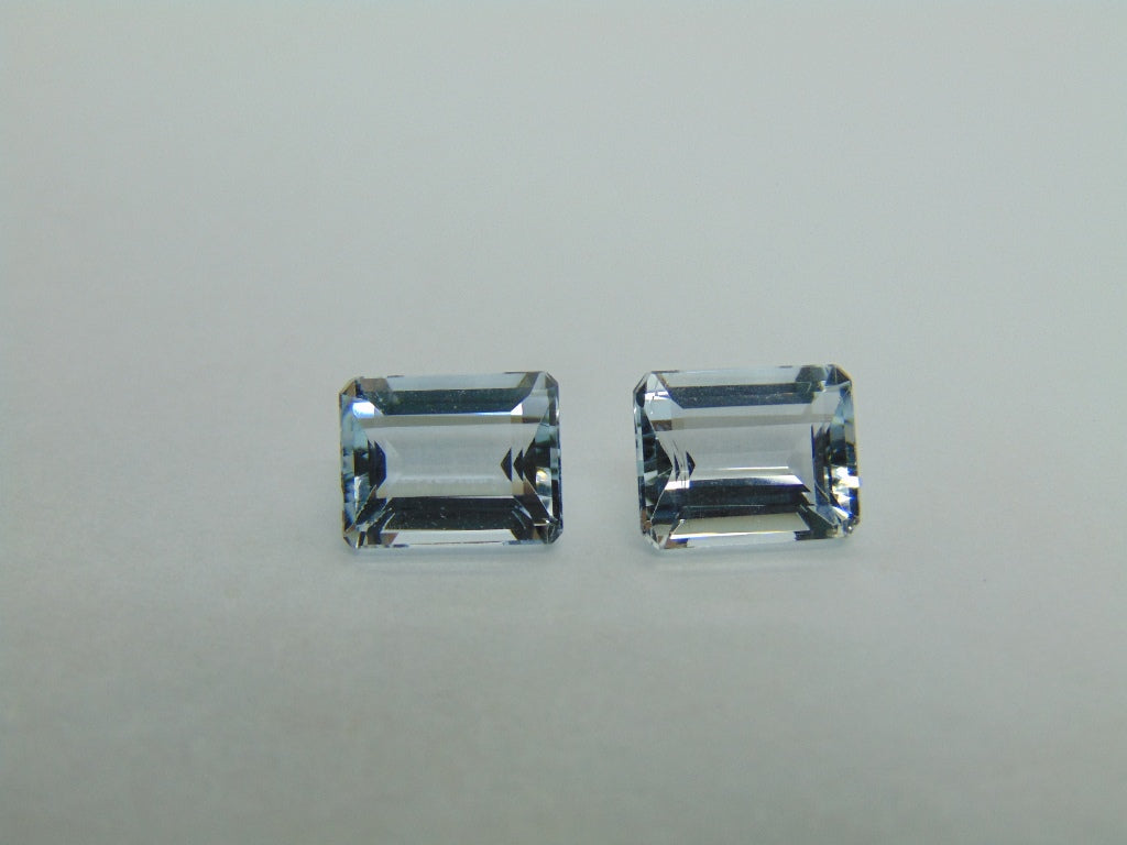 4.74ct Aquamarine Pair 9x7mm