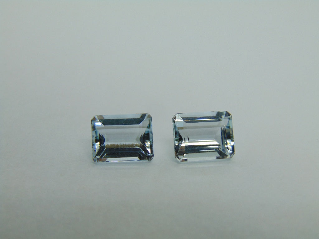 4.74ct Aquamarine Pair 9x7mm