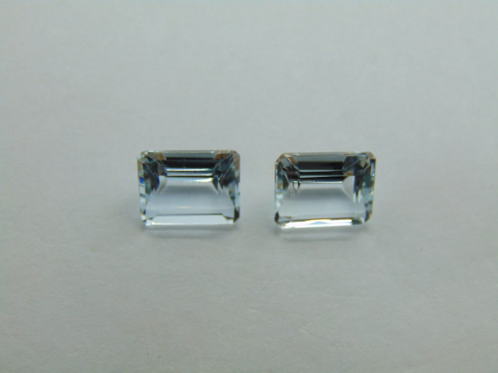 4.74ct Aquamarine Pair 9x7mm