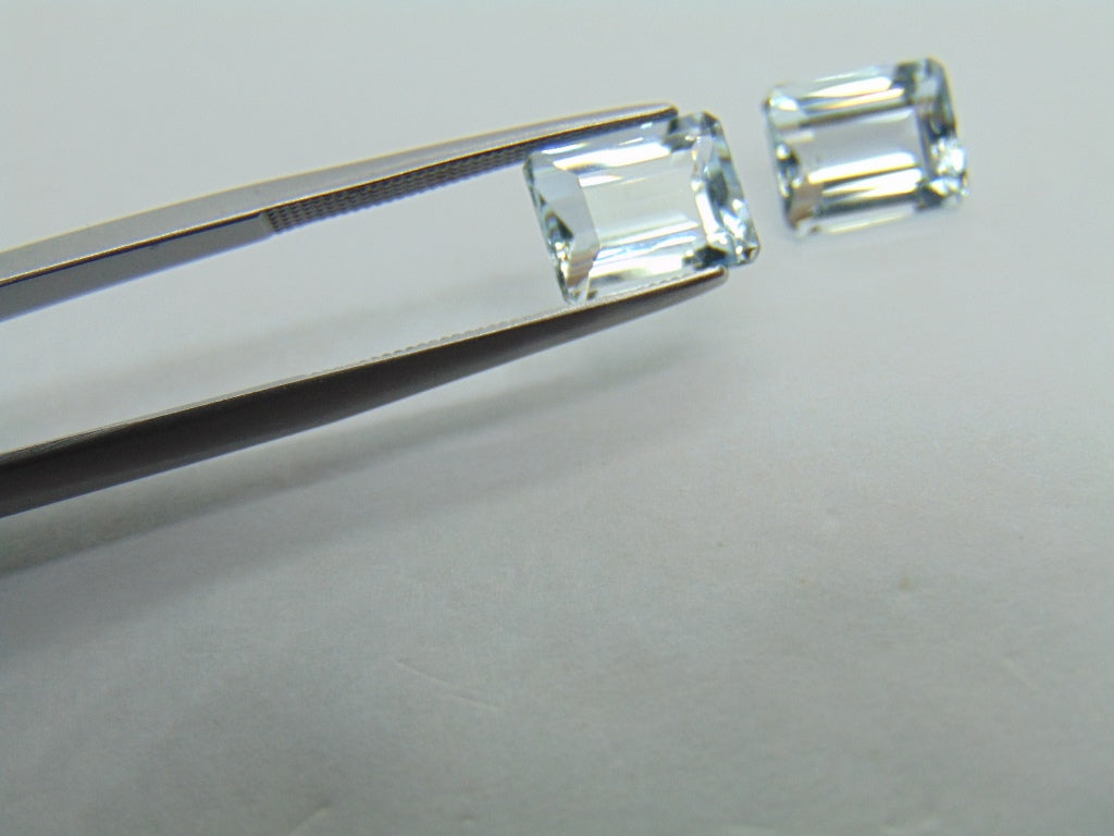 4.74ct Aquamarine Pair 9x7mm