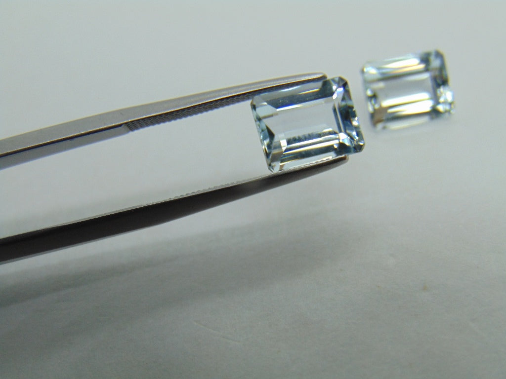 4.74ct Aquamarine Pair 9x7mm