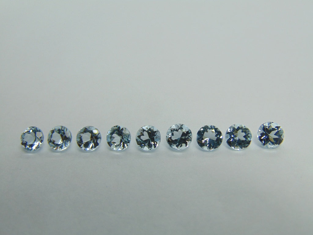 5,50ct Aquamarines Calibrado 5mm