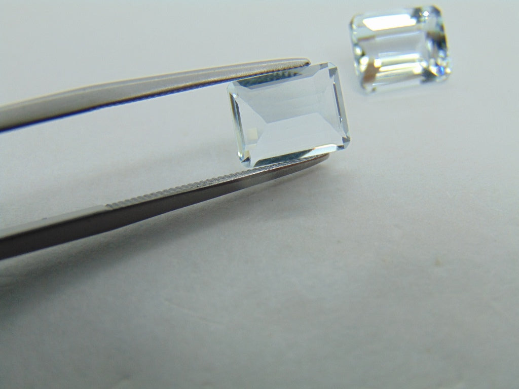 4.74ct Aquamarine Pair 9x7mm