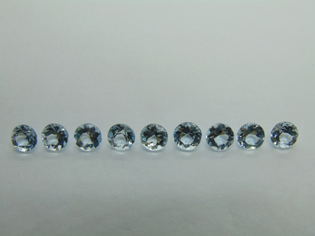 5.50ct Aquamarines Calibrated 5mm