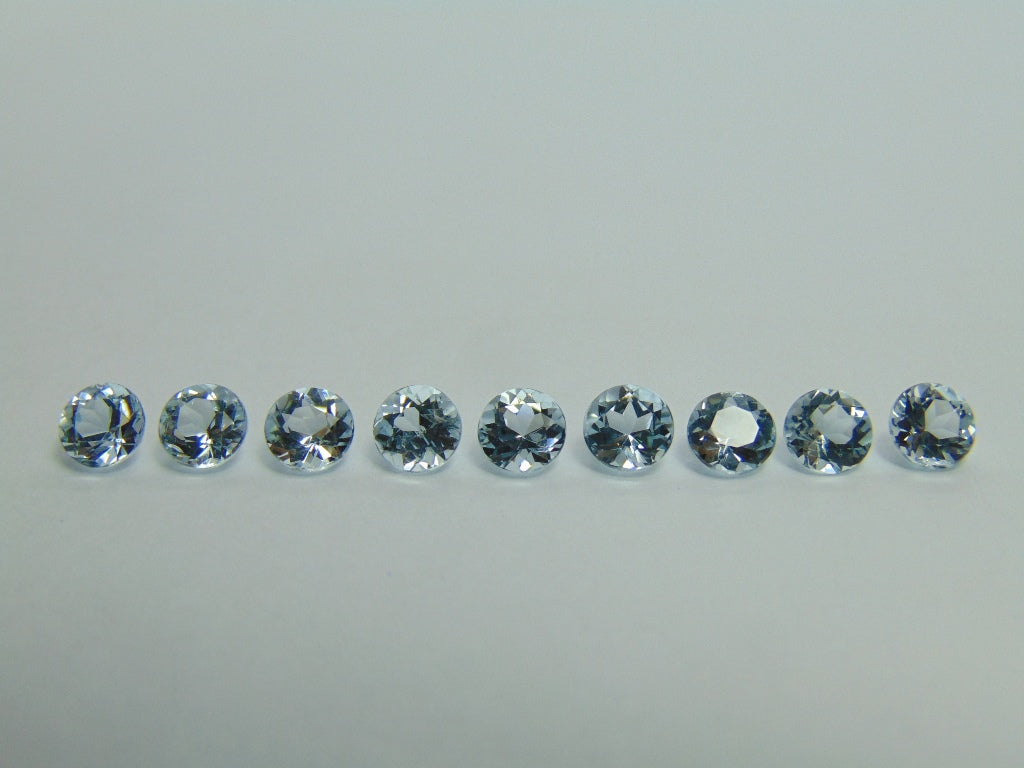 5,50ct Aquamarines Calibrado 5mm