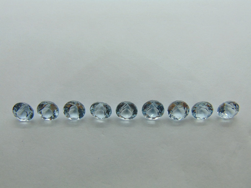 5,50ct Aquamarines Calibrado 5mm