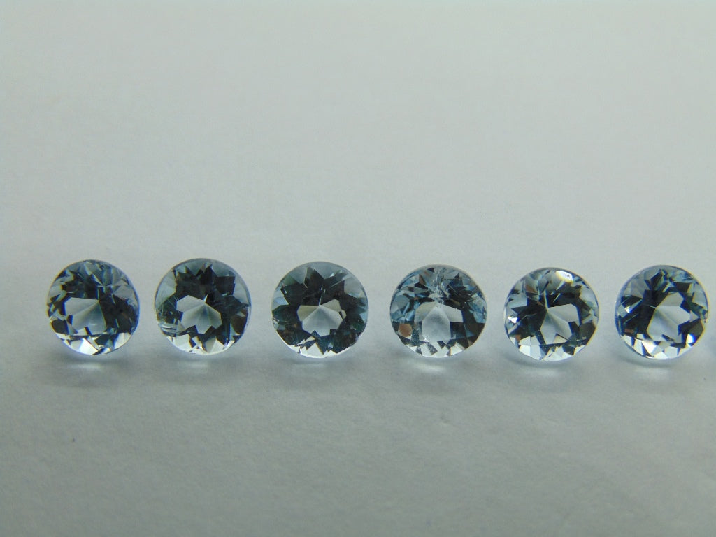 5,50ct Aquamarines Calibrado 5mm