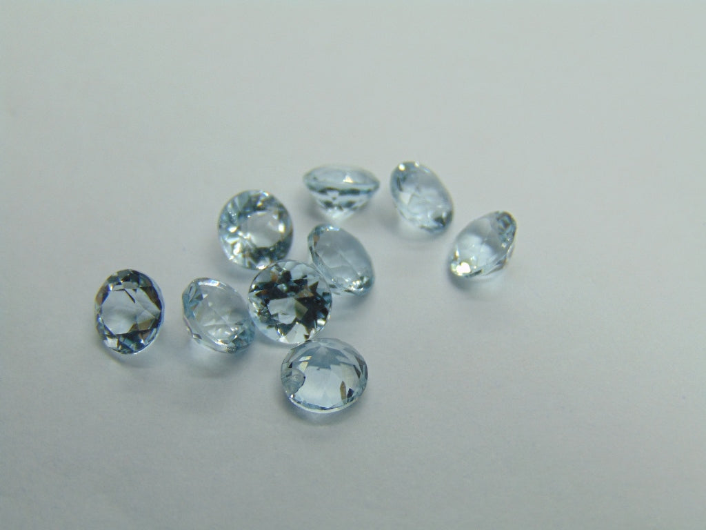 5,50ct Aquamarines Calibrado 5mm