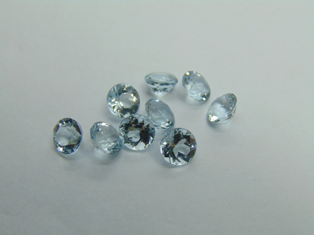 5,50ct Aquamarines Calibrado 5mm