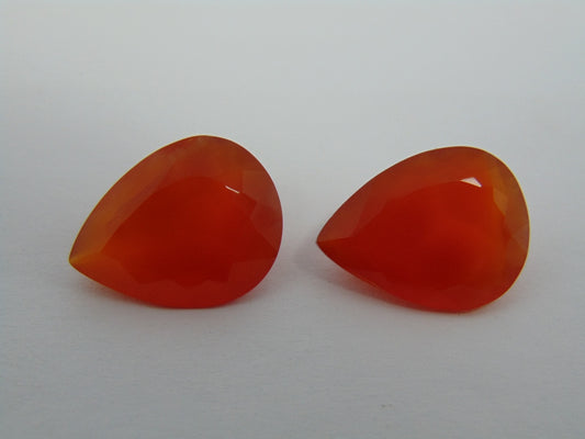 Par de quartzo (laranja) de 21,20 cts