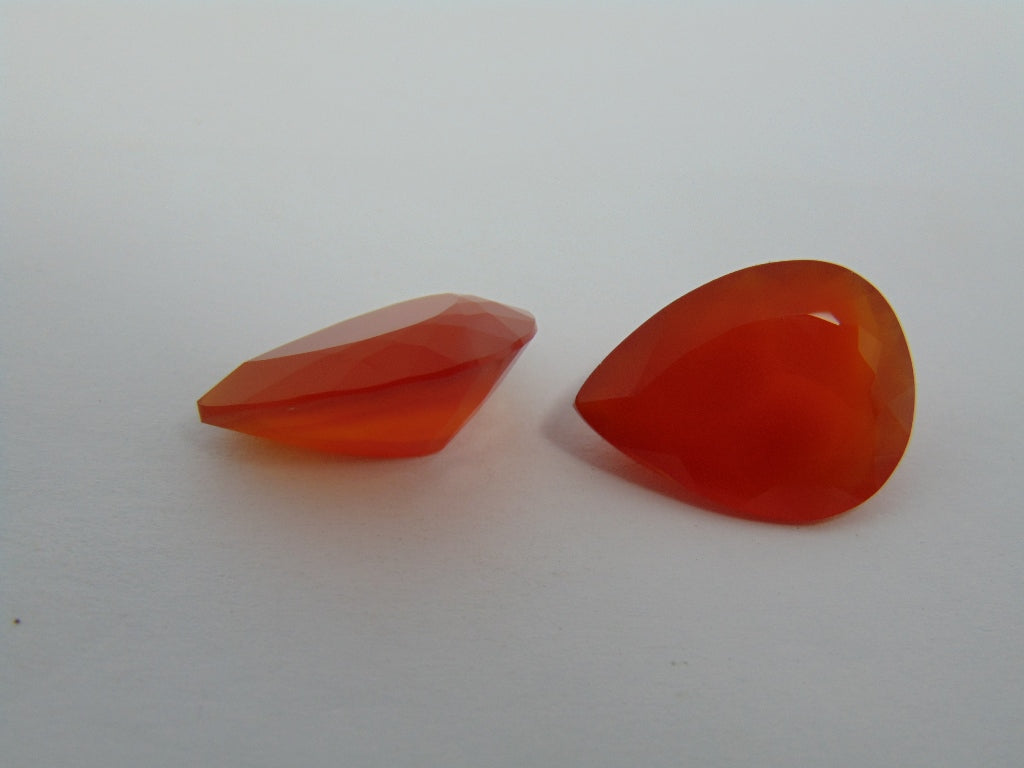 Par de quartzo (laranja) de 21,20 cts