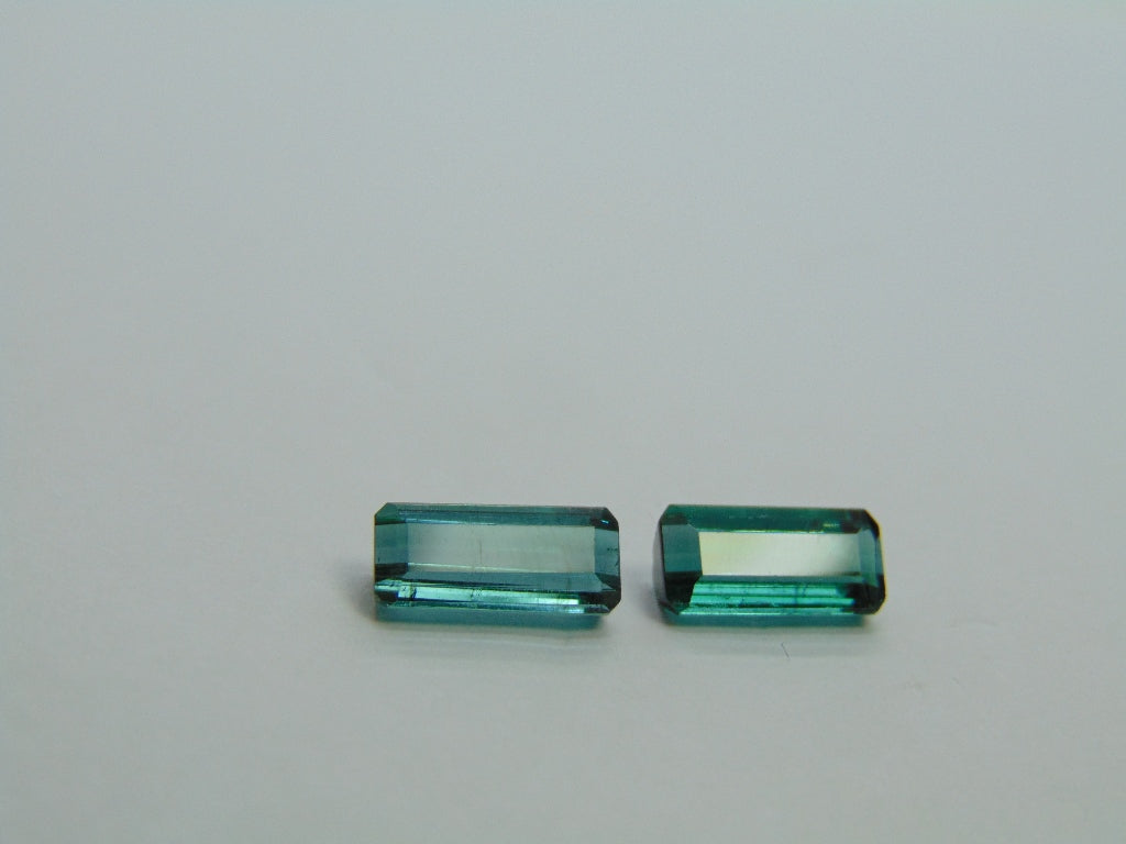 Par de Turmalina 3,80ct 10x4,5mm