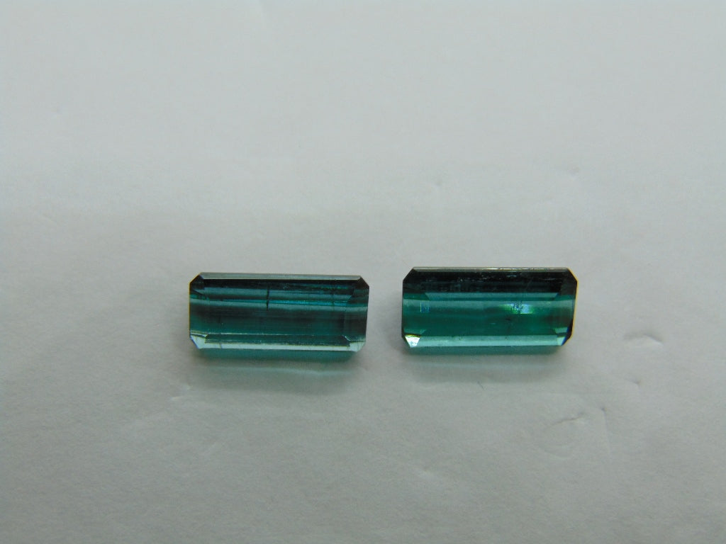 Par de Turmalina 3,80ct 10x4,5mm