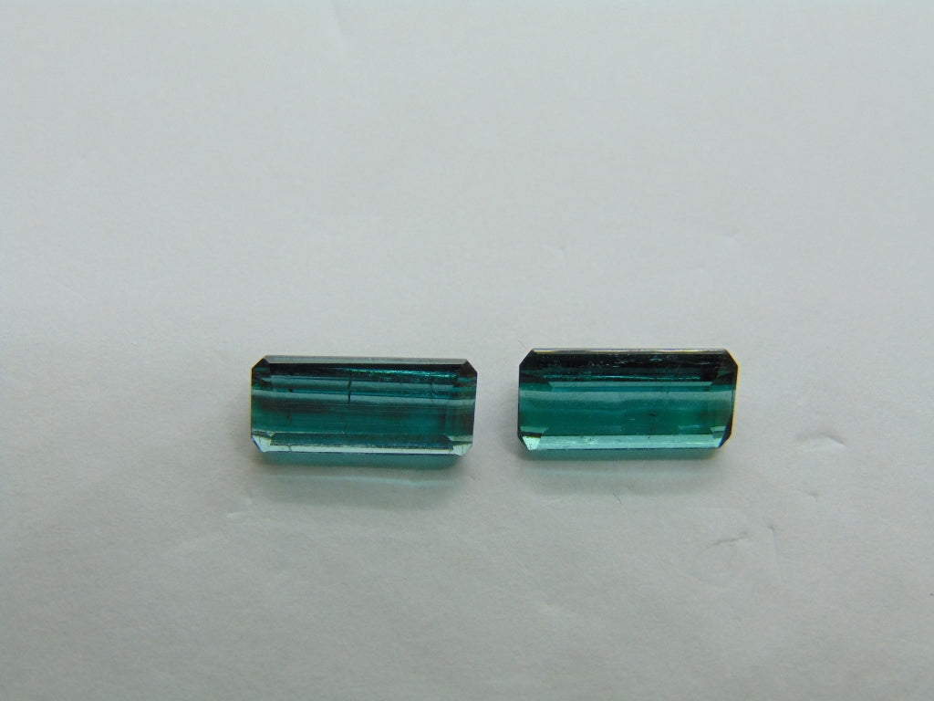 Par de Turmalina 3,80ct 10x4,5mm