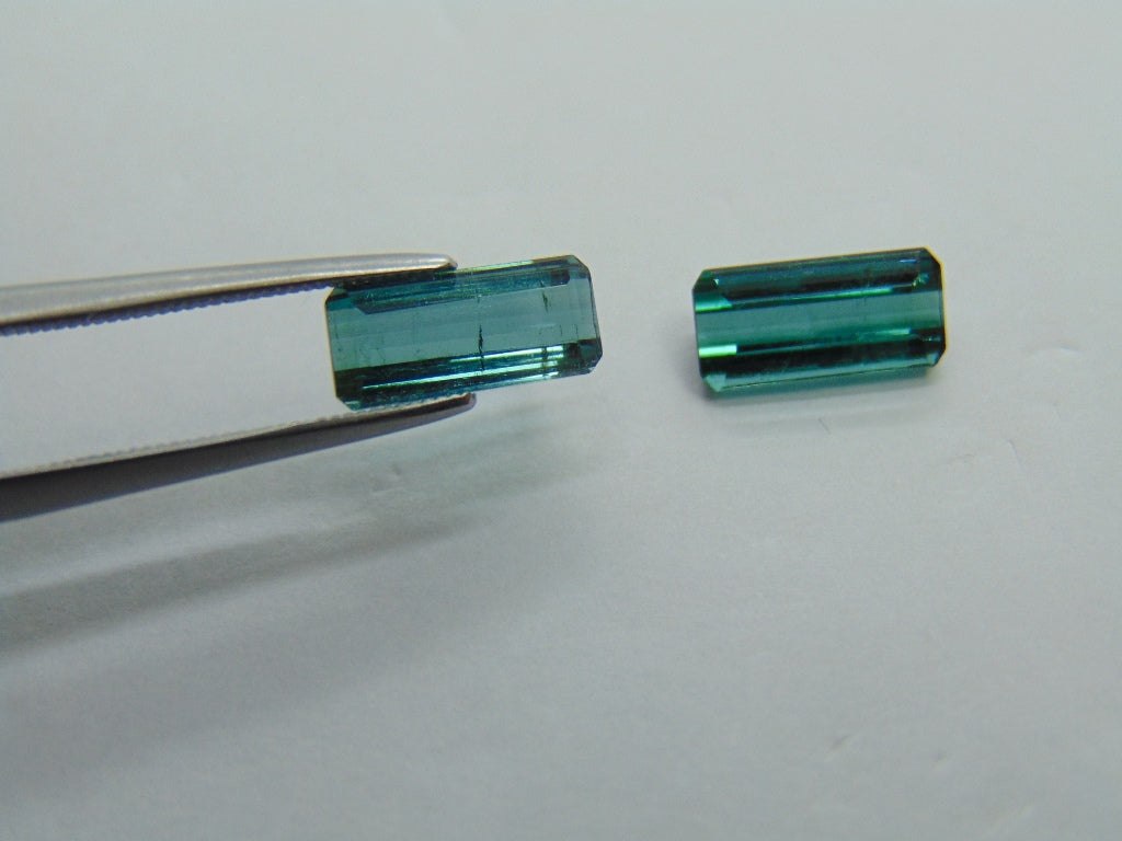 Par de Turmalina 3,80ct 10x4,5mm