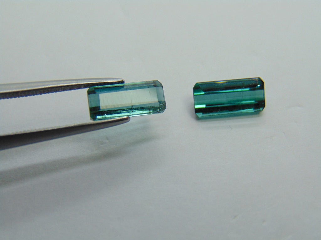 Par de Turmalina 3,80ct 10x4,5mm