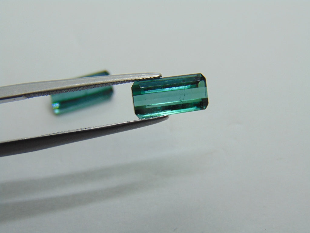 Par de Turmalina 3,80ct 10x4,5mm